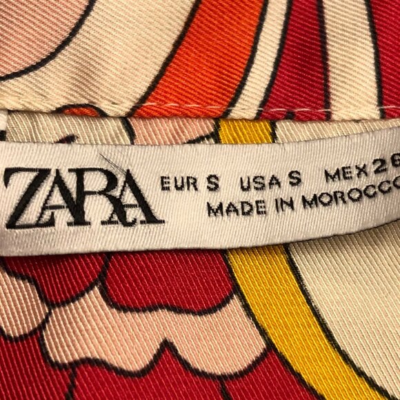 Elegant Zara London Shirt With Tie Front Bow: Size S. - Picture 10 of 11